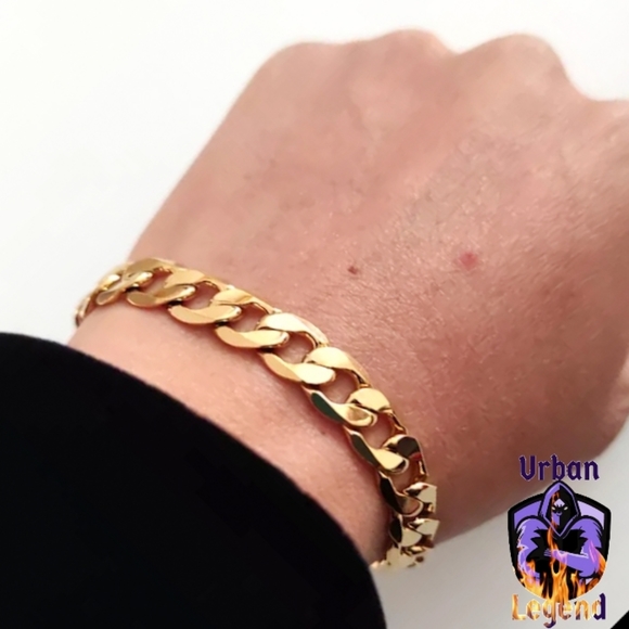 *NEW* STAMPED 18K Gold Filled Cuban Bracelet - Picture 4 of 8